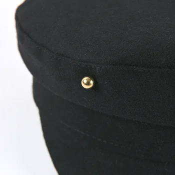 USPOP 2020 Naujas Žiemos Moterų Skrybėlės Juodos Vilnos Newsboy Kepurės Butas Militray Kepurės Raštą Aštuoniakampis Skrybėlės