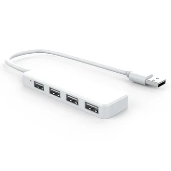 Ultra slim USB Hub 4-port USB 2.0 Hub balta