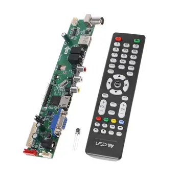 Universalus LCD Valdiklio Tvarkyklę Valdybos Rinkinys V29 AV TV VGA, HDMI, USB Sąsaja 4XFB
