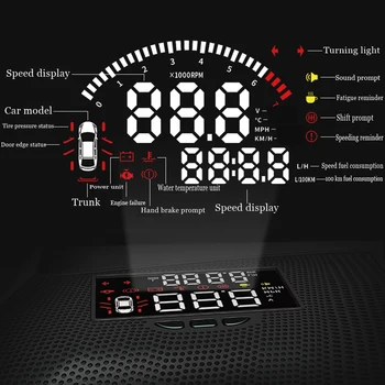 Už Jeep Cherokee 2016 2017 2018 2019 Automobilių Elektronikos Priedai HUD Head Up Display Saugaus Vairavimo Ekrano OBD Projektorius