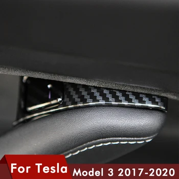 Už Tesla Model 3 Y Automobilių Langų Keltuvai Jungiklio Mygtukai Dekoratyvinis Dangtelis Apdaila Lipdukas Atveju Anglies Pluošto ABS Apdailos Reikmenys