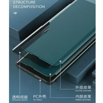 Už Xiaomi Mi 10 Atveju Magnetas Odos Peržiūrėti Šoninio Lango Flip Case For Xiaomi Mi 10 Pro Padengti Stendo Coque Mi10 Mi 10Pro Atveju