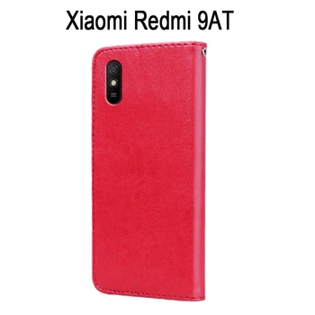 Už Xiaomi Redmi 9AT Atveju M2006C3LVG Apversti Piniginės Stovėti Telefono Apsauginis Apvalkalas Pajėgumų Padengti Xiomi Redmi9 NE Odinis dėklas Hoesje