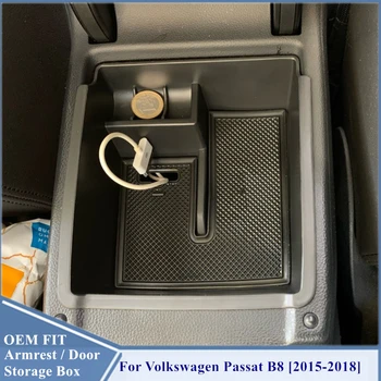 VW Passat, B8 Sedanas Variantas Alltrack-2018 Reikmenys, Automobilių Centriniu Porankiu talpinimo Auto Bako Pirštinės Organizatorius