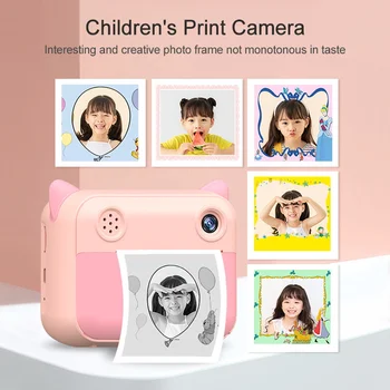 Vaikai Kamera momentinės vaizdo Kamera Vaikams 1080P Skaitmeninė vaizdo Kamera Su Foto Popierius Vaikų Žaislai Kamera Gimtadienio Dovanos Vaikams