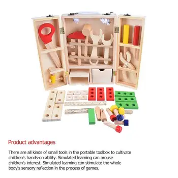 Vaikai Medienos Daugiafunkcis Įrankis, Žaislai Juokinga Montessori Ugdymo 