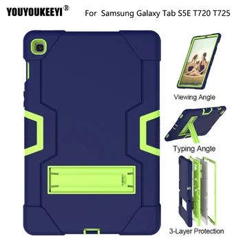 Vaikai Vaikai, atsparus smūgiams Case For Samsung Galaxy Tab s5e 10.5 2019 T720 T725 tablet Hyun 2 in 1 silikono + PC galinį Dangtelį