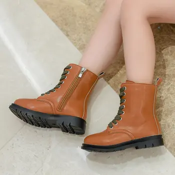 Vaikų Batai 2020 m. rudenį Naujų berniukų, mergaičių natūralios odos Butai Martin batai Anti-kick Minkšto dugno Nešiojami batai kdis batai