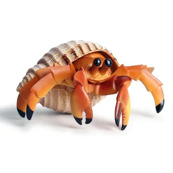 Vaikų Kognityvinė Mokslo Švietimo Žaislai Jūrų Gyvūnų Atsiskyrėlis Krabų Modelis, Modeliavimas Kietos Plastikinės Statinės Papuošalai