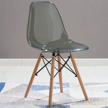 Valgomojo baldai, Valgomojo kėdės, modernios kėdės atlošo atrama Šiaurės derybų biuro kėdė iš medžio masyvo skaidrus kėdė