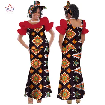 Vestuvinė Suknelė 2020 Metų Vasaros Tradicinių Afrikos Suknelės Moterims, O-kaklo Sijonas Nustatyti Dashiki Plius Dydis Medvilnės Drabužiai Natūralūs WY169