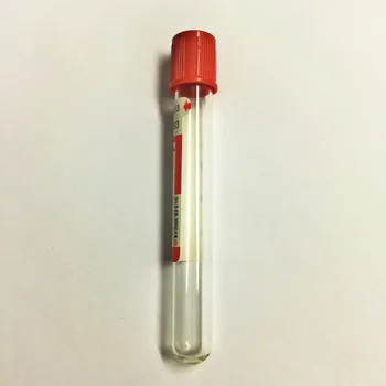 Vienkartiniai Sterilūs Biocheminiai Vakuuminės Kraujo paėmimo Vamzdis 5ml Tuščias Vac Vamzdis Vacutainer Nr. Antikoaguliantų 13*100mm 100 / PK