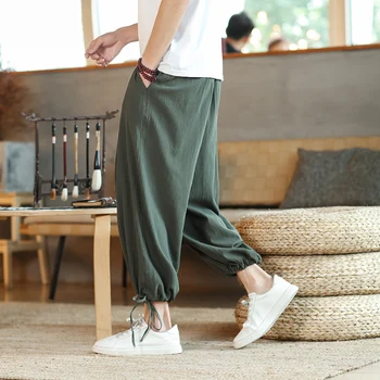 Vyrai Palaidi tinka 2020 m. Japonija Stiliaus Haremas Pants Mens Koliažas 5XL Kelnes Vyrų Streetwear Kelnės Mados Buttoms