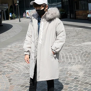 Vyriškos žieminės striukės ir paltai 2020 naujas mados Slim-fit atsitiktinis Storas šiltas ilgas su gobtuvu parko neperšlampamą striukę didelis dydis 5XL