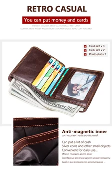 WESTAL piniginės vyrų natūralios odos vyriška cluth maišelį kredito kortelės turėtojas rankinėje vyriškos piniginės slim pinigų maišas mados turėtojas 7101