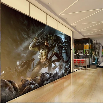 Wellyu Predator žaidimas fono sienų tapybos užsakymą didelės apimties sieninis žalia šilko audinio wallpaperpapel de parede
