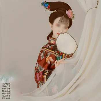 Wu Tou Sha Čing Dinastija Princesė Qifu Kostiumas Super Aukštos Kokybės Subtilus Siuvinėjimas Kostiumas Hanfu Moterims TV Žaisti Hanfu