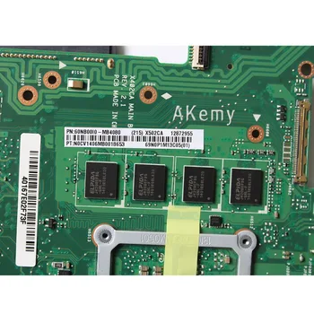X402CA Nešiojamojo kompiuterio motininė plokštė, skirta ASUS X502CA X402C X502C Bandymo originalus mainboard DDR3L 4G RAM, 2 branduolių 1007/2117/i3/i5/i7 CPU