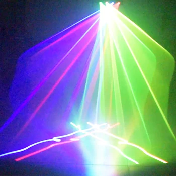 YSH 4 Galvos Etape Lazerio DJ Disko Projektorius Balso Kontrolės Šalis DMX Valdymo RGB Spalvinga Už baro, Šokių vakarėlio Atostogų Apdaila