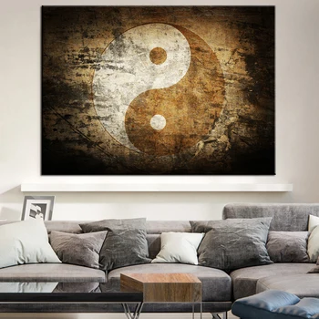Yin ir Yang Modelis Meno Drobė Paveikslų Ant Sienos Menas, Plakatų Ir grafikos Kinų Klasikinio Meno Nuotraukas Kambarį