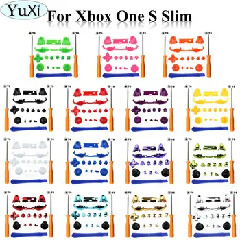 YuXi Pakeitimo Bamperis LB RB Sukelti Sagos Dalys Xbox One S Slim Valdytojas Remontas Žaidimas Priedai + Laužtuvas T8&T6 Įrankiai