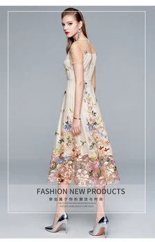 ZAWFL 2020 metų Vasaros Prašmatnus Gėlių Siuvinėjimas Akių Suknelės Moterims, O-Kaklo trumpomis Rankovėmis Ilga Suknelė Nacionalinės Stiliaus Moteriška Šalis Suknelė