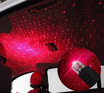ZK20 Star Projektorius Naktį Šviesos USB Automobilių Atmosfera Lempos Reguliuojamas, Lankstus Namų Lubų Apdailai Šviesos Šventė Šalys