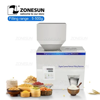 ZONESUN 5-500g Maisto produktų Stelažai Mašina Granuliuoti Milteliai Medžiagos, Svėrimo, Pakavimo Mašinos Pripildymo Mašina Sėklos Kavos Pupelių