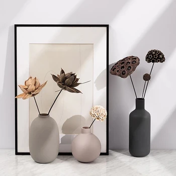 Šiuolaikinės Keramikos Vazos, Papuošalai Minimalistiniai Namuose Džiovintos Gėlės, Gėlių Inserter Kambarį Darbalaukio Dekoratyvinė Vaza