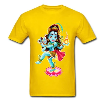 Šokis Šyva Marškinėlius Vyrų T-Shirt Om Viršūnes Dievas Tees Induizmas Marškinėliai Užsakymą Palaidinės Didmeninė Mielas Drabužių Medvilnė