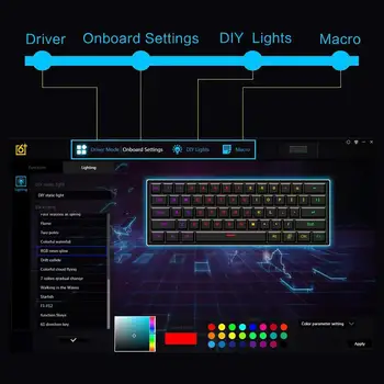 Žaidimų Mechaninė Klaviatūra Laidinė Klaviatūra Anti-šešėlius RGB/ Mix Apšvietimu LED USB PC Gamer Nešiojamas kompiuteris