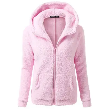 Žiemos paltai moterims hoodies kailio Striukė moteriška palaidinukė 2021 mados kietas užtrauktukas outwear paltas moterims palaidinės hoodies kpop