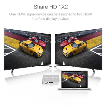 1 2 Out HDMI Splitter Jungties Adapteris HD 1080p 4K HDCP Video HDMI Perjungti Padalinti Stiprintuvo Ekranas PS3, HDTV Xbox PC