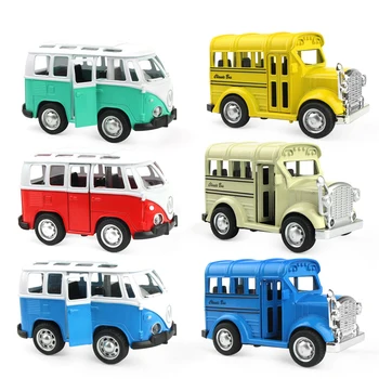 1:36 Modeliavimas Traukti Atgal Lydinio Automobilių Žaislas Gali Atidaryti Duris Vaikų Švietimo Autobusas, mokyklinis Autobusas Traukti Atgal Žaislo Modelis, Žaislai Berniukams