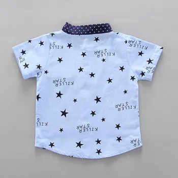 (1-4Y) penkiakampė žvaigždė, marškinėliai berniukui mados animacinių filmų žvaigždė laišką atspausdinta marškinėliai, šortai kostiumas star asmenybės star laišką S4