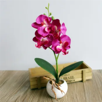 1 vnt Dirbtinių Drugelių Orchidėja Dirbtinis Miniascape/Bonsai/Vazoninių Dekoratyvinių Gėlių Namų Balkono Apdaila Netikrą augalai
