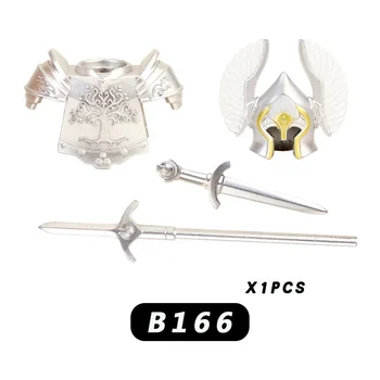 10pcsmilitary viduramžių laikų ginklų 4cm mini lėlės šalmas, šarvai peilis spearMOC statybos blokų, plytų, žaislai vaikams