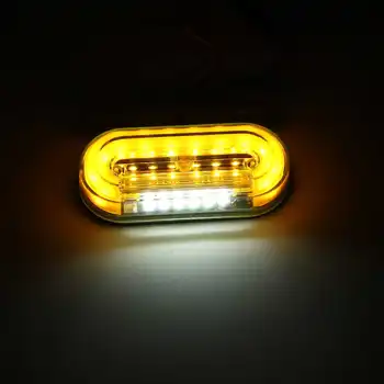 10vnt 24V 12 LED Automobilių Sunkvežimių Šoniniai Gabaritiniai Žibintai Automobilio Išorės Šviesos Signalo Indikatoriaus Lemputė Įspėjimas Uodegos Šviesos 3 Rūšių Priekaba, Krovininių automobilių