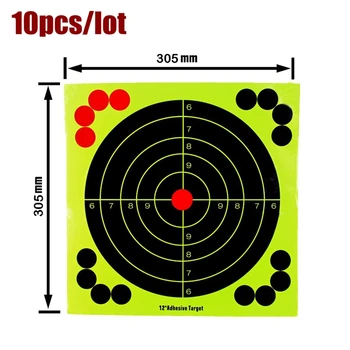 10vnt 8inch 12inch Klijų Reaktingumas Šaudyti Tikslinės Tikslas Medžioklės Mokymo Tikslą Lipdukas Ginklų/Rifle/Pistoletas Rišikliais