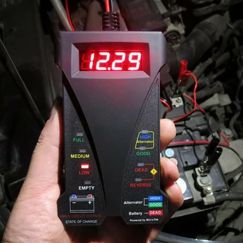 12V Smart LED Skaitmeninis Akumuliatoriaus Testeris Voltmeter Generatorius Analizatorius, Skirtas Automobiliams Su 30amp akumuliatoriaus gnybtus Atvirkštinio ryšio Apsaugos