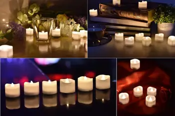 12pcs LED Elektroniniai Flameless Sūpynės, Žvakė Žvakės Šviesos baterijomis, partijų Vestuvių, Gimtadienio Šventė Dekoras