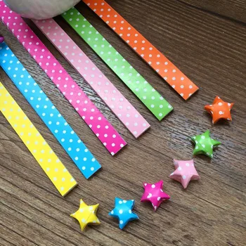 180pcs 6 spalvų medus taškų žvaigždžių šviesos origami / lucky star origami / religijos / star popieriaus candy spalva punktas