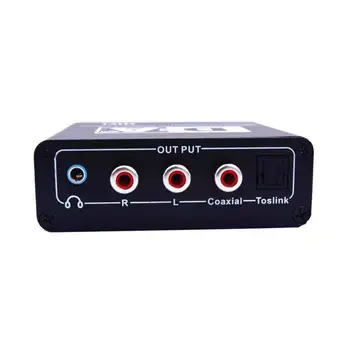 192kHz DAC Keitiklis Skaitmeninio į Analoginį Keitiklis, garso Valdymas Skaitmeninis Optinis Bendraašius Toslink į Analoginį Stereo L/R-RCA Adapteris