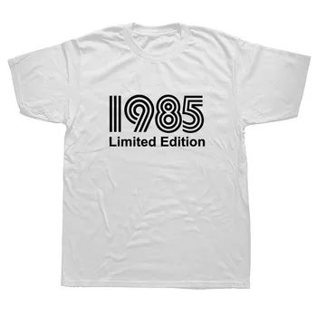 1985 Limited Edition Juokinga Grafinis T-Shirt Mens Vasaros Stiliaus Mados Trumpomis Rankovėmis, Negabaritinių Streetwear T Shirts
