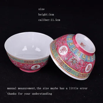 1PCS Jingdezhen Keramikos, Porceliano Dubuo Vertus Dažytos Pastelinių Indai Namų Stalo Ryžių Sriuba Dubenys Meno Kolekcija Dovanos