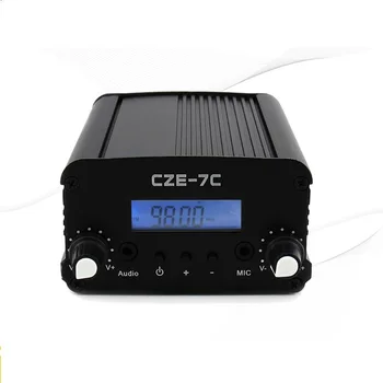 1W/7W stereo PLL FM siųstuvas transliacijos radijo stotis CZE-7C 76-108MHZ + TNC Antena + Maitinimas+Audio cabel