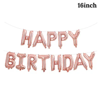 1set su gimtadieniu balionai raidžių folija balionas Oro Kolbų su Gimtadieniu dekoracijos Vaikams, Žaislai, Helio Globos Kamuoliai
