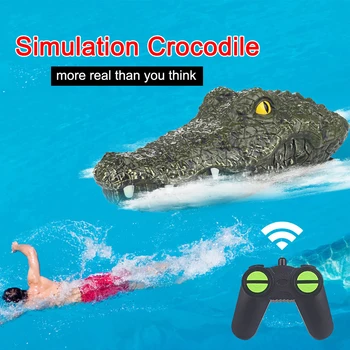 2.4 G 4 Kanalų RC Krokodilo Galva Nuotolinio Valdymo Laivu Modeliavimo Krokodilo Galva Įdomus Išdaiga Žaislus, Elektros Krokodilas Valtis Modelis