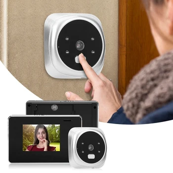 2.8 Colių Skaitmeninis Elektroninis Doorbell 125 Laipsnių Vaizdo Skambinti Elektroninės Durų Akutė Kamera Home Security Žiūrovas