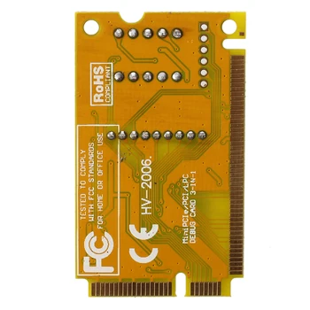 2 Skaitmenų Mini PCI/PCI-E LPC PO Testeris Diagnostika Derinimo Kortelės Adapterį Analyzer for Notebook Nešiojamas Kompiuteris